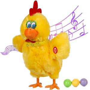 lot 11247 image: dgdgcool Easter Toys Chicken Laying Eggs Electric Chicken Stuffed Animal Dancing Toy Stuffed Plush Toy with Music