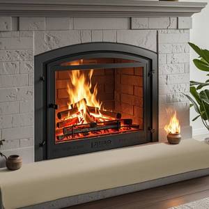 lot 11258 image: BALAPET Thick Memory Foam Fireplace Baby Proofing, 90x14 in Soft Fireplace Cover Hearth Cushion Baby Proof, Velvet Protectors for Children Proofing, Edge Protector(Light Brown,14x90in)