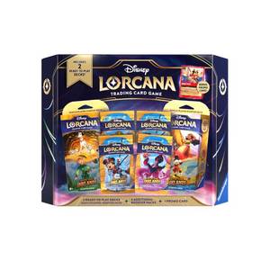 lot 11274 image: Ravensburger Disney Lorcana TCG Into The Inklands Bundle �� 2 Starter Decks with Booster Packs & Exclusive Mickey Mouse Pirate Captain Promo Card  Ages 8