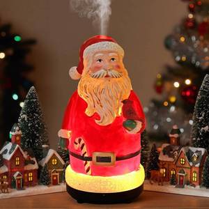 lot 11285 image: Copkim Christmas Essential Oil Diffuser Gifts Ceramic Santa Claus Diffuser Small 80 ml Winter Holiday USB Charging Humidifier for Xmas Home Office Decorations Aromatherapy Gift