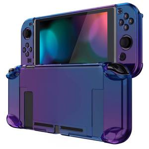 lot 12010 image: eXtremeRate PlayVital Unique Cover for Nintendo Switch, Protective Case Protector for Switch - Shock-Absorbent Anti-Scratch Dockable Durable Hard Shell Game Accessories, Gradient Translucent Bluebell