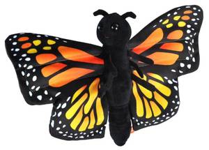 lot 12017 image: Wild Republic Huggers Butterfly Monarch Plush Toy, Slap Bracelet, Stuffed Animal, Kids Toys, 8