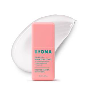 lot 12024 image: BYOMA De-Puff  Brighten Eye Gel - Lightweight Gel Eye Cream for Dark Circles, Puffiness & Wrinkles - Under Eye Cream With Hyaluronic Acid & Vitamin C - Barrier Repair Skincare - 0.68 fl. oz
