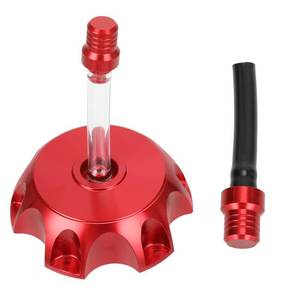lot 12028 image: GREHUA Dirt Bike Gas Cap Cover with Vent Tube Compatible with 50cc 70cc 90cc 110cc 125cc SSR110 SSR125 Taotao DB10 DB14 SDG107 XPro YZ80 Kayo Pit Motorized Parts CNC Aluminum Red