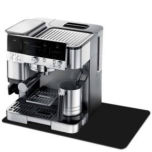 lot 12073 image: Espresso Coffee Mat for Ninja Luxe Cafe Accessories Breville Espresso Machine Accessories, 12x19 Inch Coffee Bar Mat for Countertop for Ninja Coffee Maker, Black