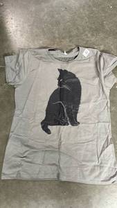 lot 12074 image: Black Cat Graphic T-Shirt Port & Company