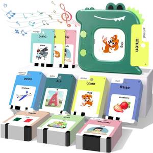 lot 12097 image: French and English Talking Flash Cards for Toddlers 1 2 3 4 5 6 Year Olds, 420 Sight Words, Montessori Learning Toys, Pocket Speech Therapy Toys, Sensory Preschool Educational Birthday