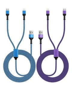 lot 12104 image: Multi Charging Cable 2-in-1, 4FT Long Multiple Charger Cord USB to Lightning & Type C Port Apple and Android Braided Charging Wire for iPhone 17 16 15 Pro Max 14 13 12 8Plus, iPad Airmini, Galaxy