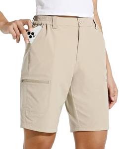 lot 12125 image: Willit Womens 10 Hiking Cargo Shorts Stretch Golf Active Long Quick Dry Outdoor Summer Shorts Khaki XXL