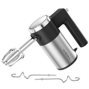 lot 12130 image: Powerful 600W Hand Mixer, 5-Speed Electric Hand Held Mixer for Baking, Lightweight Stainless Steel Hand Beaters 2 & Dough Hooks2 with Eject Button, Kitchen Mixer for Cream, Cookies, Dough-Black