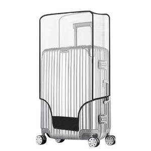 lot 12162 image: Tangaburu Clear Suitcase Cover - 20 24 26 28 30 Inch Waterproof PVC Suitcase Cover - Transparent Travel Suitcase Wrap - Protective Cover Case for Wheeled Luggage (26-Inch)
