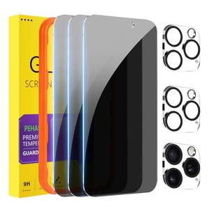 lot 12172 image: PEHAEL 33 Pack for iPhone 16 Pro Max Privacy Screen Protector with Camera Lens Protector Full Coverage Anti-Spy Tempered Glass Film 9H Hardness Easy Installation Bubble Free 6.9 inch