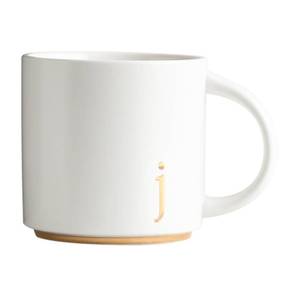 lot 12184 image: COLLECTIVE HOME - Monogram Ceramic Mugs, 15 oz Golden Initial Coffee Cups, Elegant Alphabet Tea Mugs, Elegant Personalized Mug with Gift Box, Luxurious Cups for Office and Home (j)