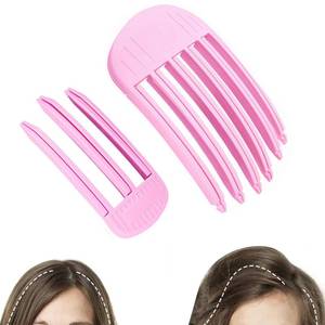 lot 12186 image: 2PCS Volumizing Hair Clips for Women, Hair Volume Clip Styling Tools Volumizing Comb for Fluffy Bangs Clips for Root Lift Hair Styling Tools, Root Booster Clips, Rose Red