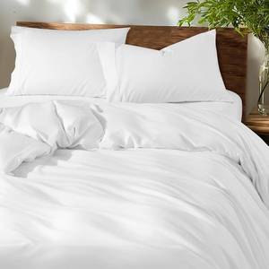 lot 19038 image: Shilucheng 100% Cotton King Size Duvet Covers - 600 Thread Count, Luxury Sateen Weave Egyptian Cotton Comforter Cover with Zipper Closure & Corner Ties��Hotel Bedding Duvet Covers 3 Piece (White)