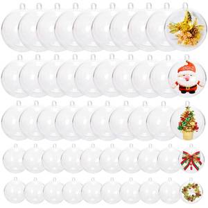 lot 19039 image: 50 Pcs Clear Christmas Ornaments Ball,Clear Fillable Ornaments Ball,Craft Plastic Ball Ornament with 5 Size for Wedding Party,Christmas Decor,Gift Box(1.57in,1.96in,2.36in,2.76in,3.15in)