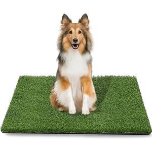 lot 19058 image: STARROAD-TIM 43.5 x 29.8 inches Fake Grass Pee for Dogs Artificial Grass Rug Pad for Puppy Potty Washable Grass Mat for Pet Training with Drainage Hole