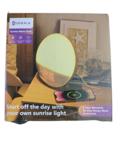 lot 19092 image: Dekala Sunrise Alarm Clock with Phone Charging