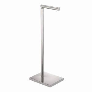 lot 20140 image: Toilet Paper Holder Stand, Free Standing Toilet Paper Holder with 4 Rolls for Bathroom, Weighted Base Toilet Paper Stand, Chrome