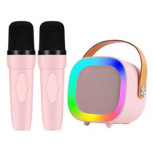 lot 20142 image: Karaoke Machine for Kids Adults, Mini Karaoke Machine for 4 5 6 7 8 9 10 11 12 Years Old Girls Birthday Christmas Party Gifts, Toddler Toys with 2 Wireless Microphone