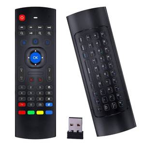 lot 20145 image: Air Mouse Remote, Rock&Rown MX3 Pro 2.4G Android Box Remote with Mini Wireless Keyboard,Compatible for Android TVBoxIPTVAndroid ProjectorHTPCXboxRaspberry Pi