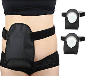 lot 20160 image: 2 Pack Waterproof Ostomy Bag Cover Belt Adjustable Washable Colostomy Bag Covers Protector Stoma Urostomy Ileostomy Pouch Supplies Leak-proof Odour Masking Noise Reduction for Patients Women Men