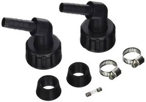 lot 20161 image: ACTIVEAQUA AACHF1 AACH10, 12 Chiller Fitting Kit, Black