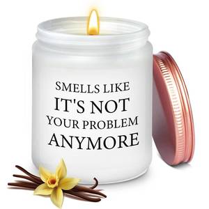 lot 20166 image: Retirement Gift for Woman, Funny Going Away Leaving New Job Retirement Gifts for Female Coworkers Boss Teacher Nurse Colleague, Farewell Goodbye Divorce Gifts for Women Friend, Vanilla Scented Candles