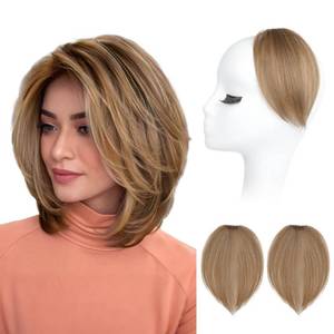 lot 20180 image: REECHO Clip in Hair Volumizer, 2PCS 6 inch Short Thick Clip in Hairpieces Adding Extra Volume Hair Extensions for Women (Dark Blonde)