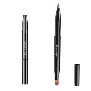 lot 20231 image: Retractable Lip Brush Concealer Makeup Dual End Travel Size Lipstick Brush With Cap