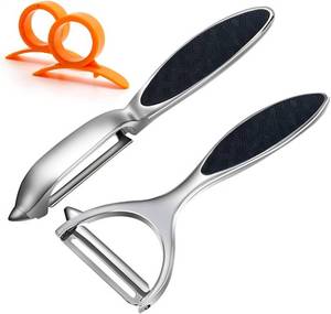 lot 20240 image: Vegetable Peeler, Potato Peelers for Kitchen Stainless Steel Multi-function Set Fruit Peeler For Kitchen and Household Tools Y & I Shape Swivel Blades with ��2 Orange Citrus Peelers