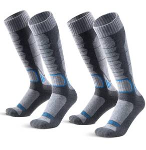 lot 20253 image: WEIERYA Ski Sock Merino Wool Ski Socks Mens Womens Skiing & Snowboarding Socks, Over The Calf (US, Alpha, XX-Large, Regular, Regular, 2, Grey)