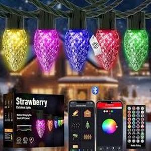 lot 5850 image: C9 Smart LED Strawberry Christmas Lights