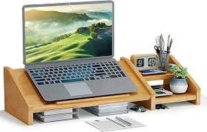 lot 7636 image: Bamboo Laptop Stand Parts with Assembly Instructions