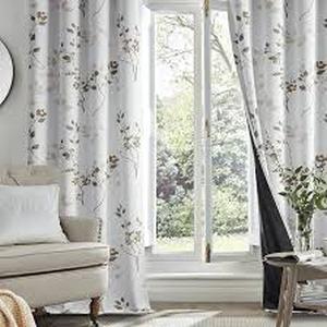 lot 7708 image: Brown French Floral Panels 52x