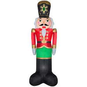 lot 11187 image: Gemmy 6.5ft LED Nutcracker Christmas Inflatable
