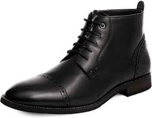 lot 11201 image: Bruno Marc Black Dress Boots Size 8.5