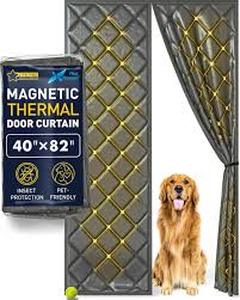 lot 11245 image: Magnetic Insulated Door Curtain 40x82