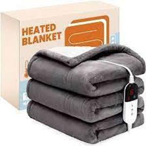 lot 11250 image: Sleep Solutions Electric Blanket - Gray