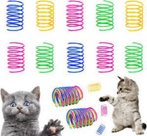 lot 12083 image: Colorful Cat Toy Set with Springs and Pom Poms