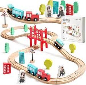 lot 19066 image: Tiny Land Wooden Train Set