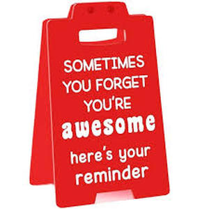 lot 20194 image: Inspirational Red Desktop Sign