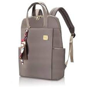 lot 20209 image: Beige Ladies Backpack with Polka Dot Interior