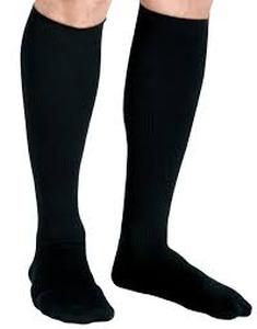lot 20211 image: Black compression socks (tall large)