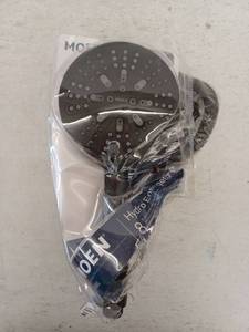 lot 24604 image: Moen Hydro Energetix 7-Spray Wall Mount Handheld Shower Head, Matte Black