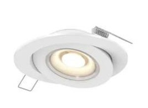 lot 24605 image: DALS Lighting Fgm White 700 -Lumens Soft White Round Dimmable LED Canless Wet rated Recessed Downlight