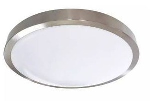 lot 24610 image: RP Lighting 12 in. Flush Mount LED Ceiling Light in Brushed Nickel