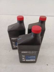 lot 24617 image: PRO SELECT 20-oz ProSelect 4-Cycle oil 30W Engine Oil, 3 Pack