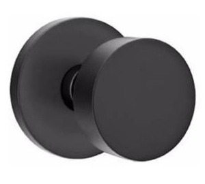 lot 24626 image: Emtek Modern Classic Brass Round Knob with Disk Rosette, Flat Black