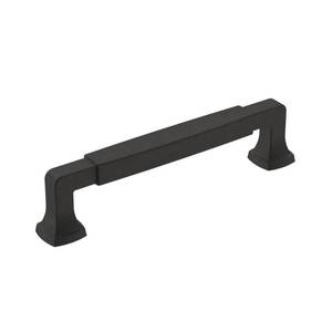 lot 24629 image: Amerock Bp36888 Stature 5-116  Center To Center Handle Cabinet Pull - Black